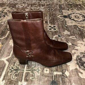Anne Klein Brown Ankle Boots